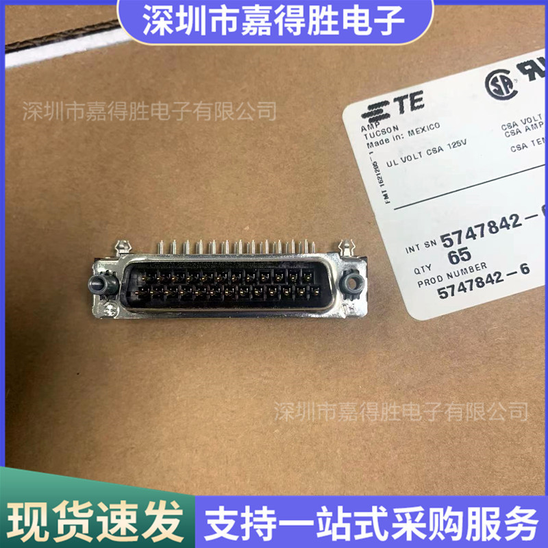 5747842-6 TE Connector D-Sub Connector Plug Male Lead Pin 25PIN 6A