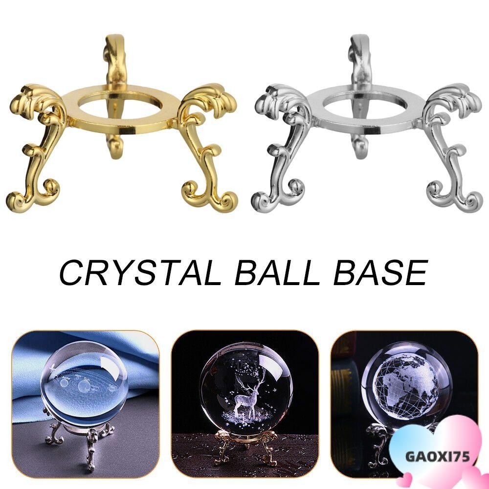 GAOXI75 Sphere Stone Support Figurine หัตถกรรมของขวัญผู้ถือโลหะ