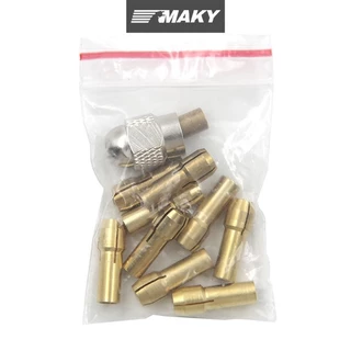 LLPH 11 ชิ้น/เซ็ตเจาะทองเหลือง Collet Chuck Bits สําหรับเครื่องมือโรตารี่ 0.5-3.2 มม.LP