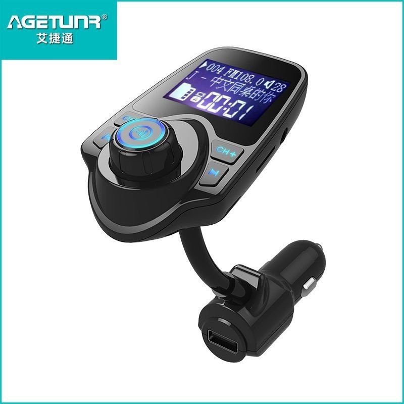 รถ USB Charger วันหยุดเพลง U Disk Zhitong ของขวัญรถ Charger mp3T10 Supply Player บลูทูธดิจิตอลจอแสดง