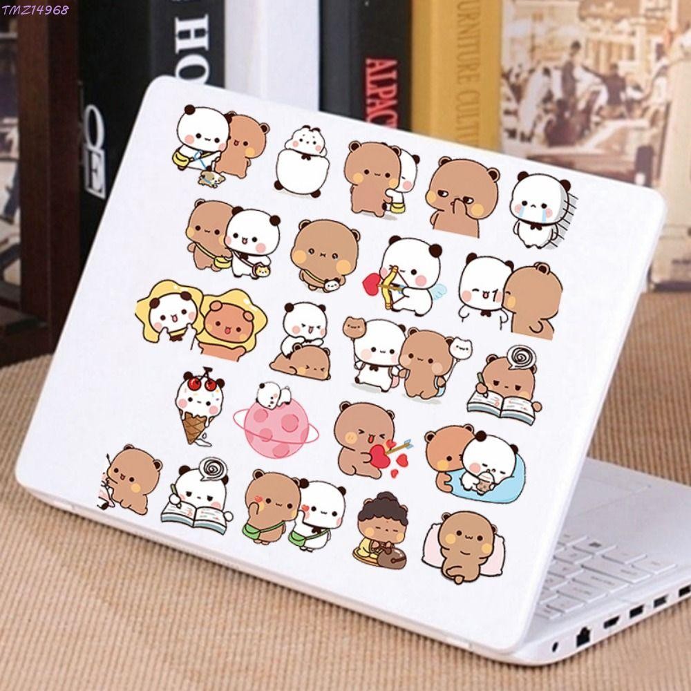 TMZ14968 สติ๊กเกอร์ Bubu และ Dudu, กันน้ํา Self-กาวหมีคู่ DIY Decals, ใหม่แฟชั่นการ์ตูนสัตว์ Graffit