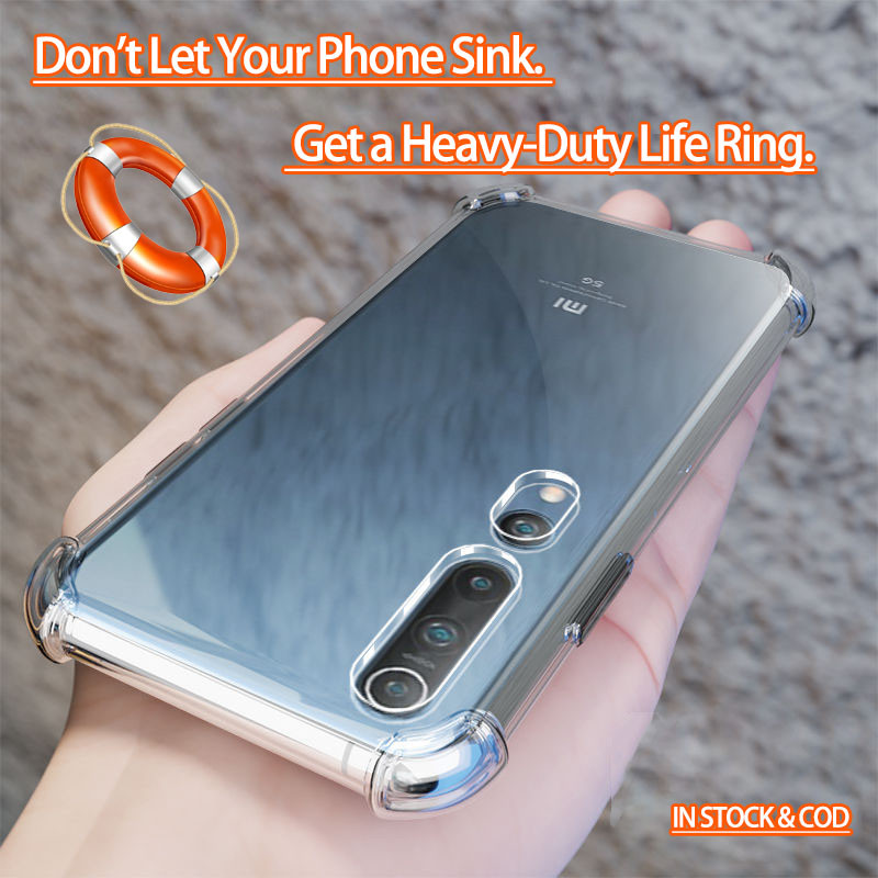 Xiaomi Mi 10 5G Mi 10 Pro 5G 4G M2001J2G M2001J2I M2001J1Gคริสตัลใส 4 มุมกันกระแทก Soft Jelly เคสโทร