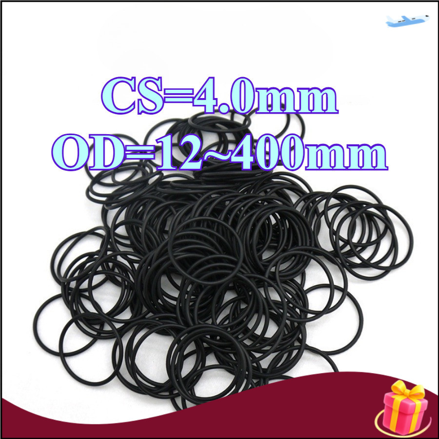 CS4.0mm แหวนซีลยาง O-ring O-ring OD12-400mm แหวนซีลน้ํามันไนไตรล์, ปะเก็นสีดํากันน้ําและทนอุณหภูมิสู