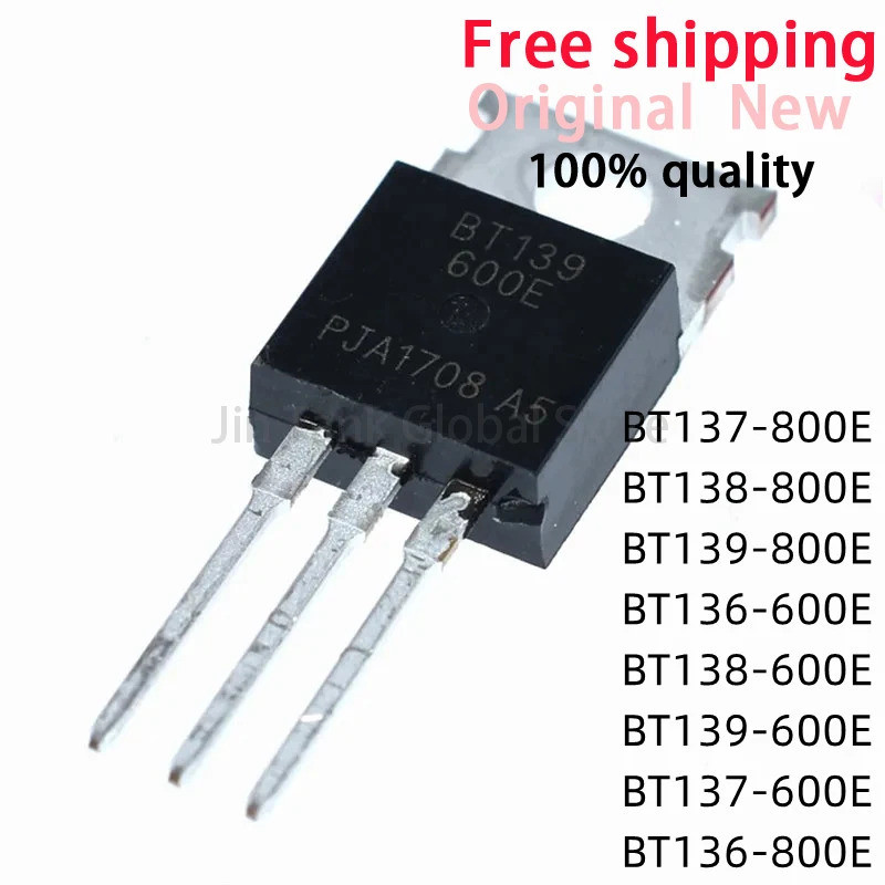 5PCS BT136-600B BT137 BT138 BT139 BT136 BT139 BT138 BT136 800E BT137 600E TO-220 Field Effect ทรานซิ