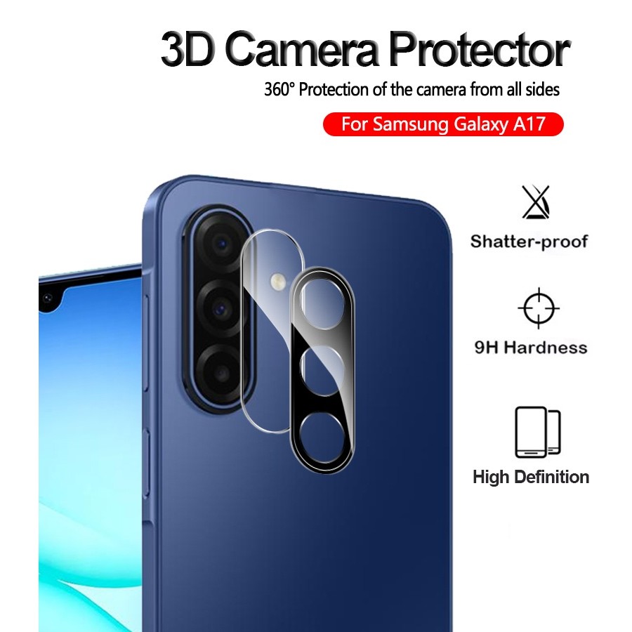 3 ชิ้น 3D ป้องกันกระจกสําหรับ Samsung Galaxy A17 ฟิล์มกล้อง Samsung A17 SamsungA17 A 17 เลนส์ป้องกัน
