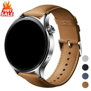 22 มม.สายหนังสําหรับ Xiaomi นาฬิกา S4/S3/S2/S1 สําหรับ Huawei Watch GT 5/4/3/2 46 มม.สําหรับ GT5 Pro GT4 Pro GT3 Pro สายรัดข้อมือสําหรับผู้หญิงผู้ชาย