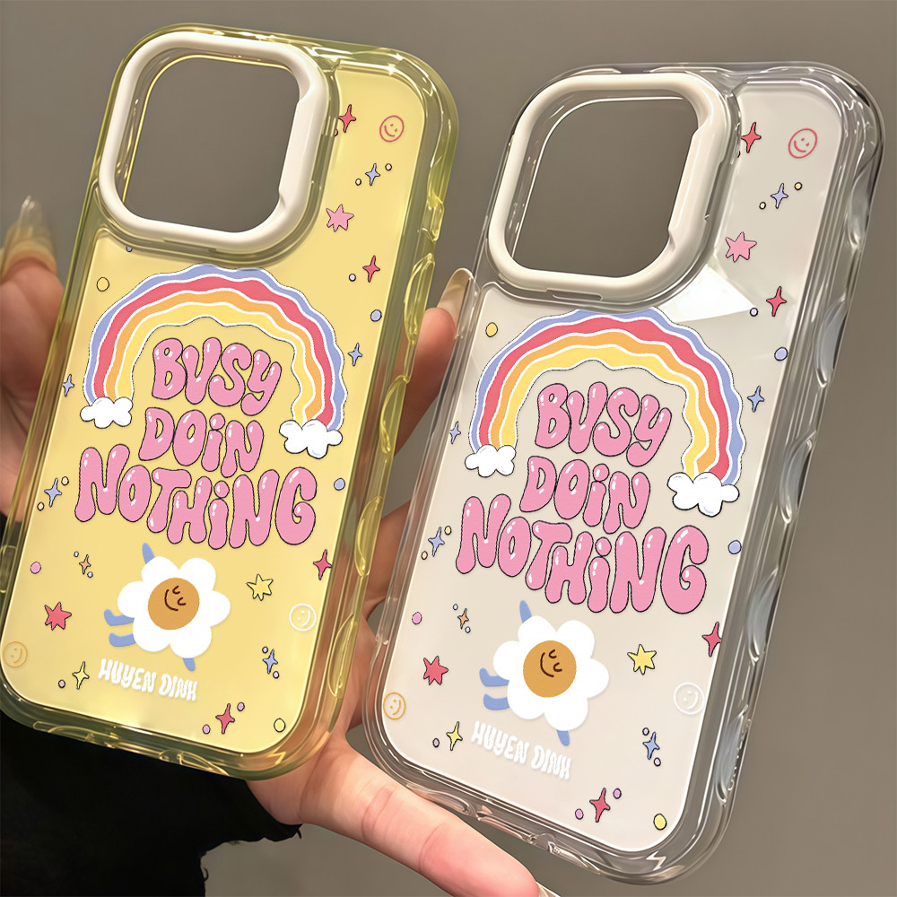 เคสโทรศัพท์ส่งทันที แบบระลอกสีสัน เคสใสเยลลี่ น่ารัก กันกระแทก For IPhone16 15 14 Pro PLUS 13 12 11 Promax GDBWEHY255