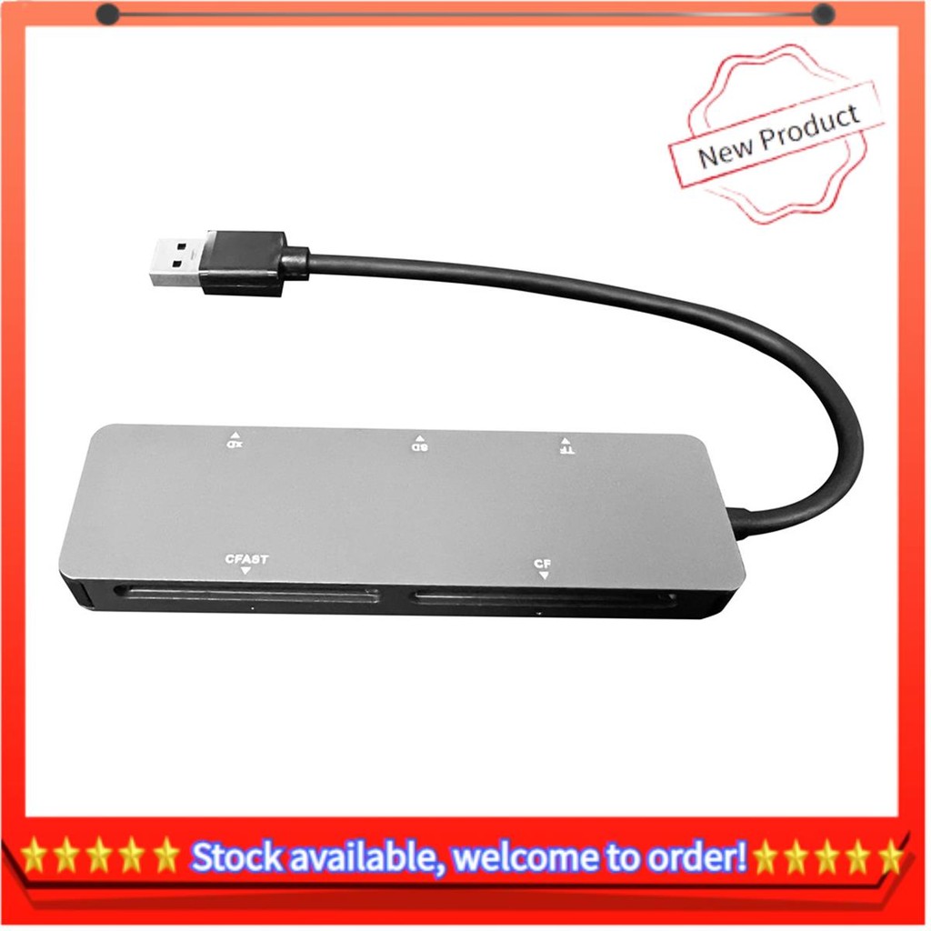 5-In-1 /SD/XD/CPAST/TF Card Multi-Function Card Reader USB-A USB-C Card Reader Docking Station