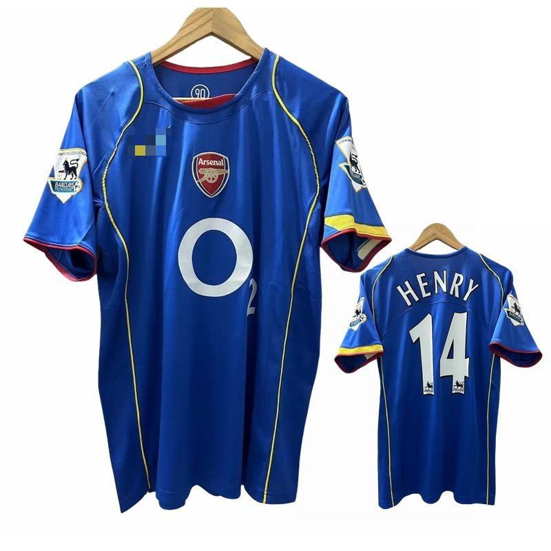 เสื้อบอลย้อนยุคArsenal Away HENRY BERGCAMP สามารถปรับแต่งเองได้