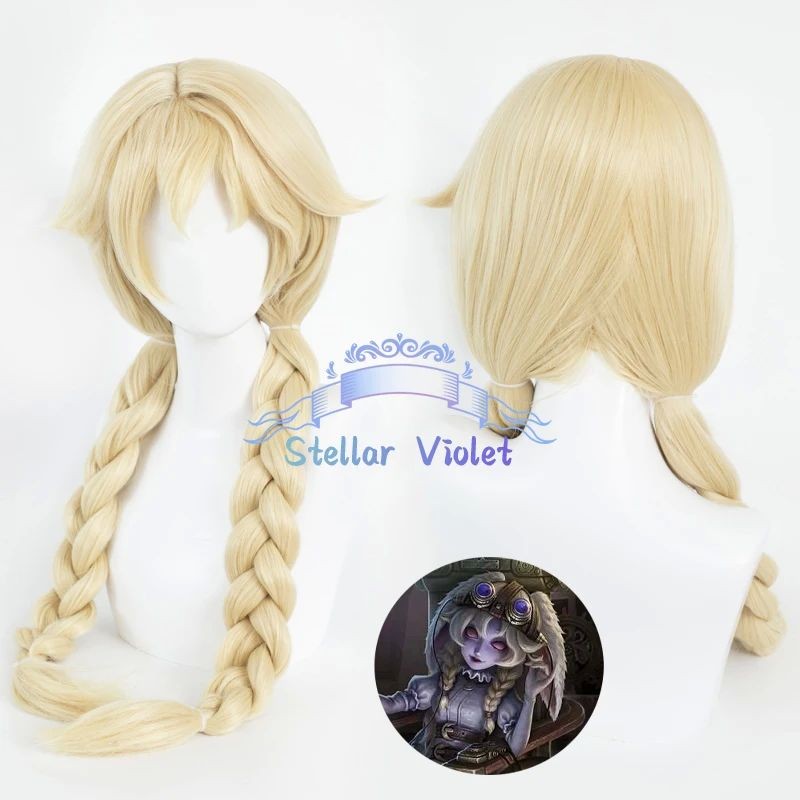 Sculptor Galatea Claude วิกผมเกม Identity V คอสเพลย์สังเคราะห์ Sculptor คอสเพลย์วิกผมทอง 75 ซม.ผมหาง