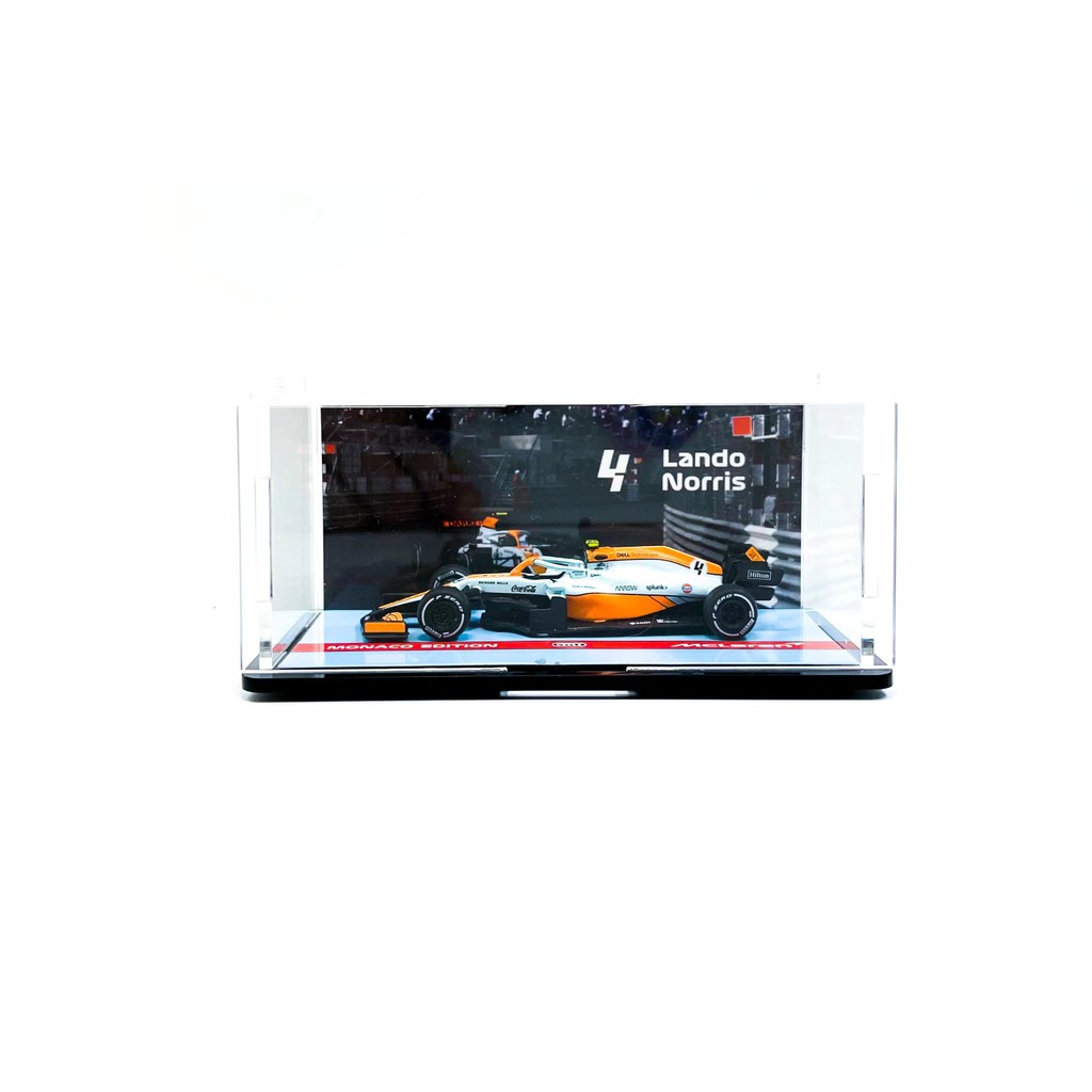 [CarBox] F1 Racing Car Model Display Box 1: 64 Bay Oil MCL35M Norris Rikado
