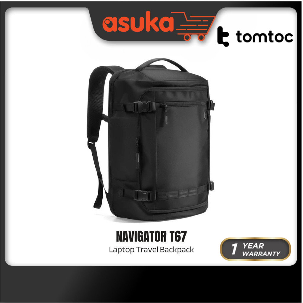 Tomtoc T67M1D1 (สีดํา) NAVIGATOR T67 กระเป๋าเป้แล็ปท็อป (17.3 นิ้ว / 24 ลิตร)