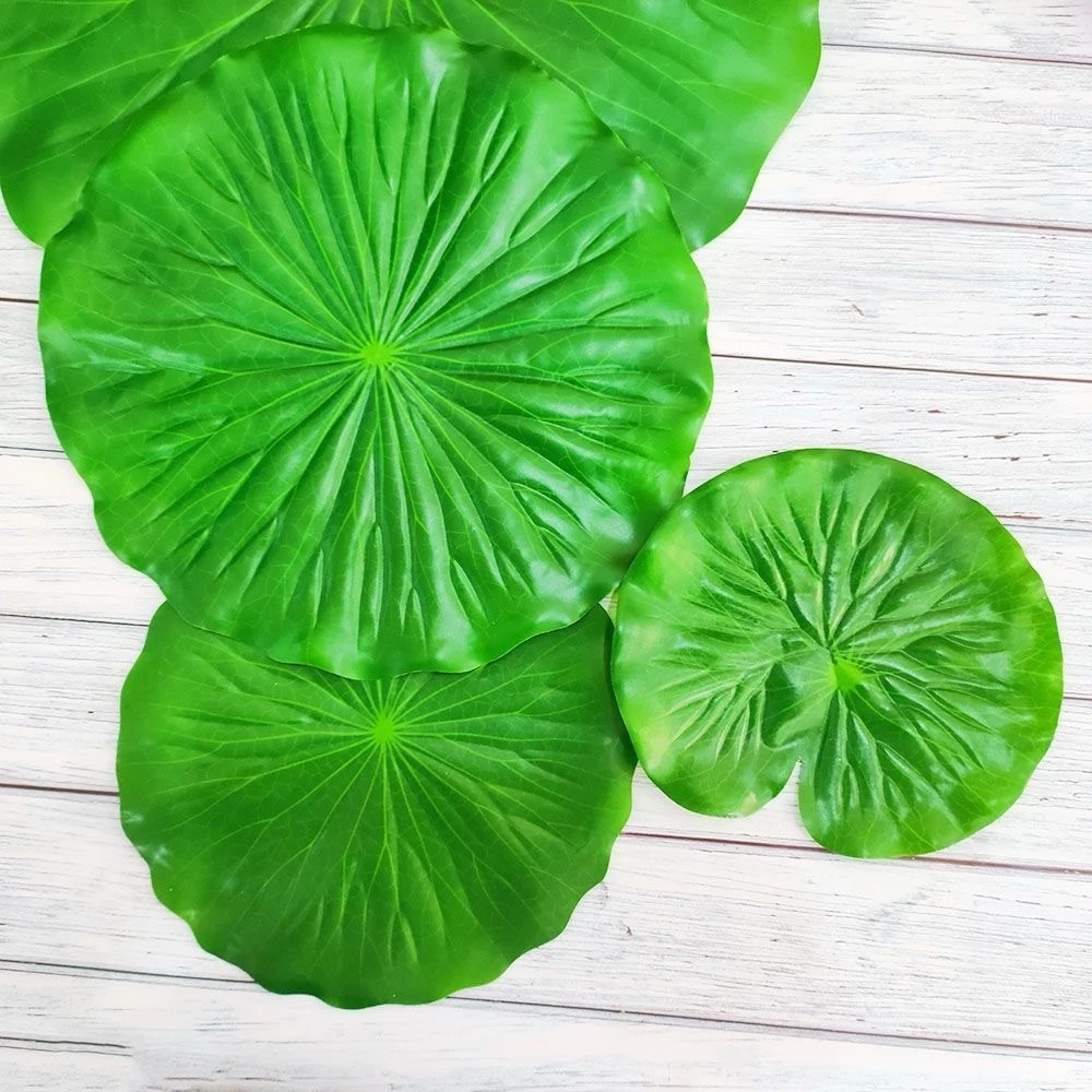 ใบบัวเทียม 38 ซม รองจาน ใส่อาหาร ใช้ในร้านอาหาร คาเฟ่ ตกแต่งมุมถ่ายรูป
