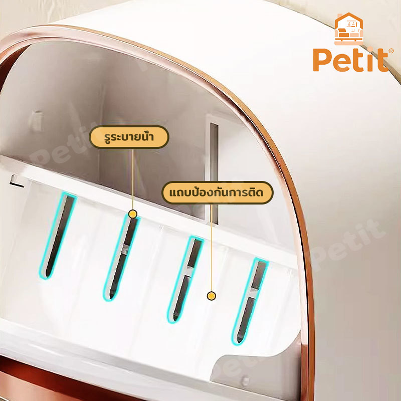 กล่องสบู่ห้องน้ำ จานสบู่พร้อมฝาพับ ระบายน้ำ กันน้ำ ติดผนังมั่นคง ไม่ต้องเจาะผนัง - รูปที่ 4