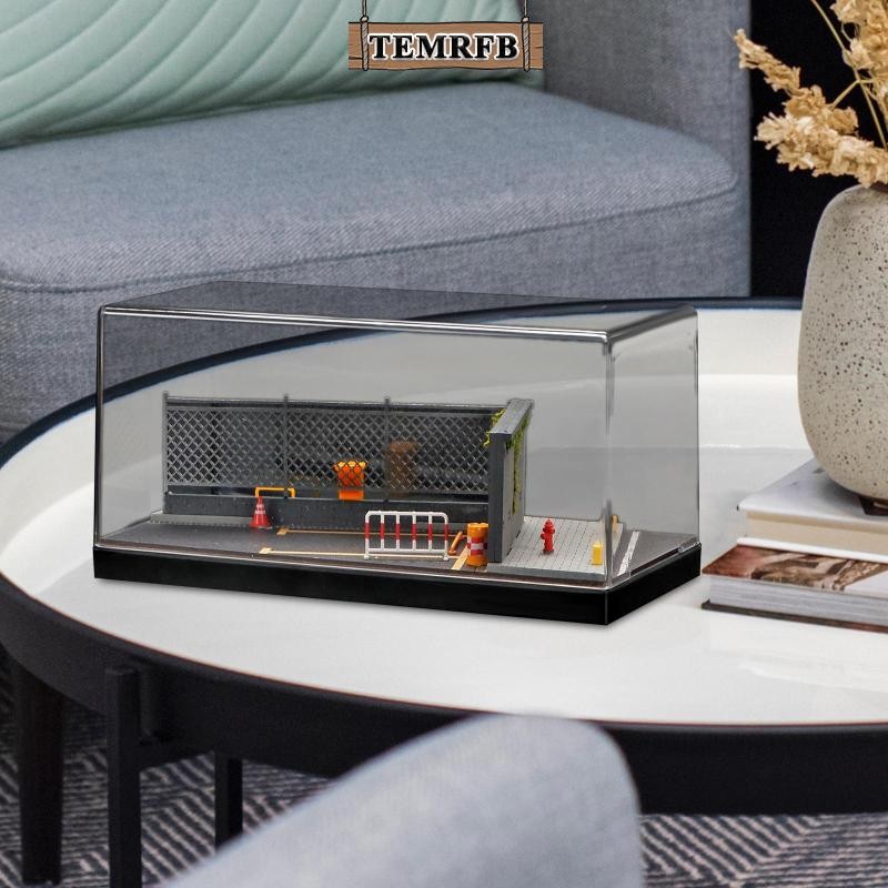 [temrfb] 1/64 Parking Lot Display Case Protection Decorative Show Case Home Decor