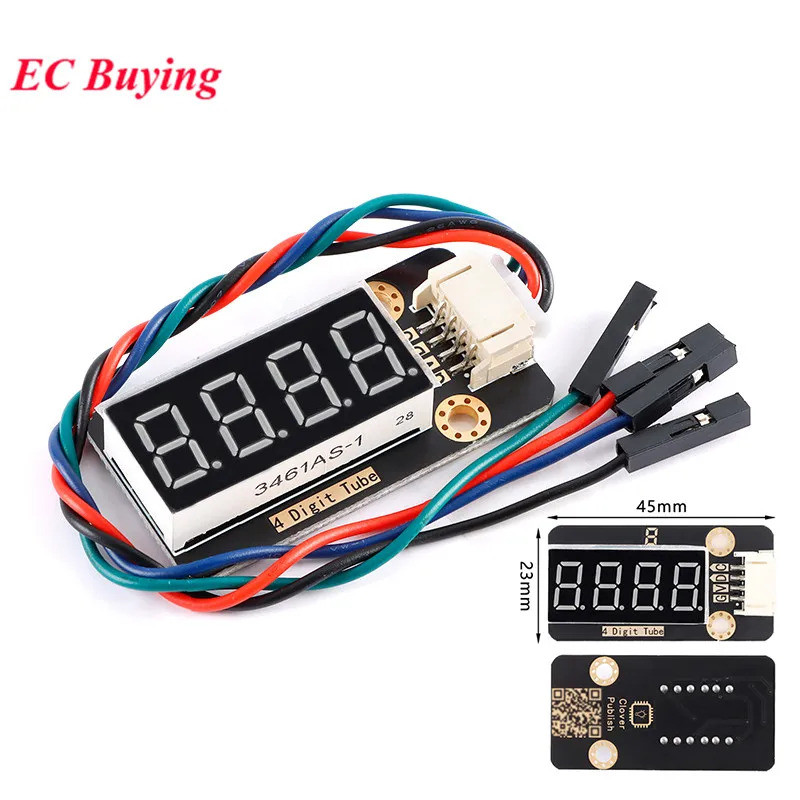 หลอดดิจิตอล 4 บิต TM1650 สี่หลัก 0.36 นิ้ว 0.36" โมดูลหลอดดิจิตอล Cathode ทั่วไป IIC I2C อินเทอร์เฟซ