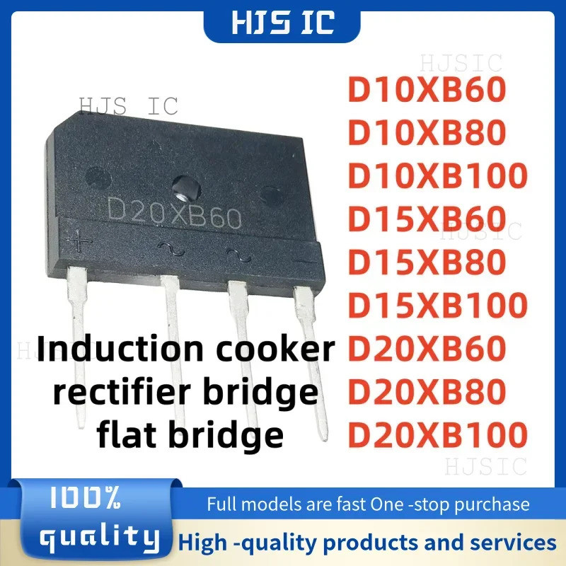 1-5PCS D10XB60 D10XB80 D10XB100 D15XB60 D15XB80 D15XB100 D20XB60 D20XB80 D20XB100 Rectifier สะพานแบน