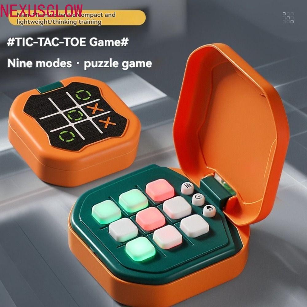 NEXUSGLOW Montessori Puzzle Table Game, 9-in-1 Educational TIC-TAC-TOE Game, Multifunctional Mini Po