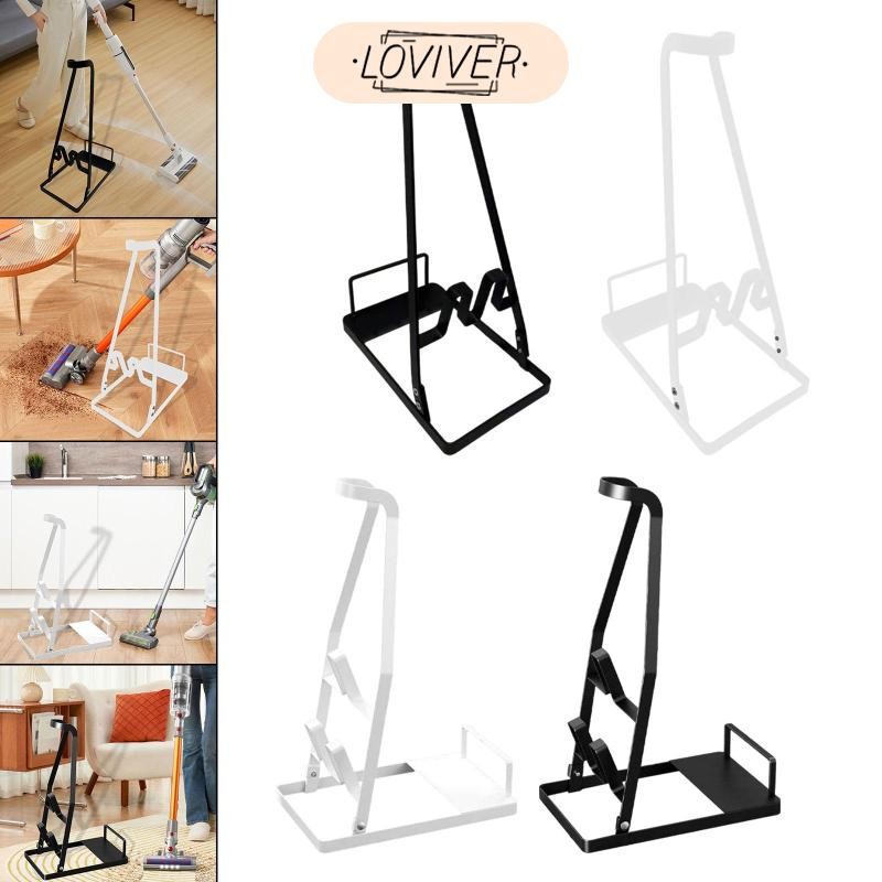 ขาตั้งเครื่องดูดฝุ่นชั้นเก็บของแนวตั้งขาตั้งพื้นที่วางแปรงเหล็กแข็งแรงพร้อมความจุขนาดใหญ่เหมาะ