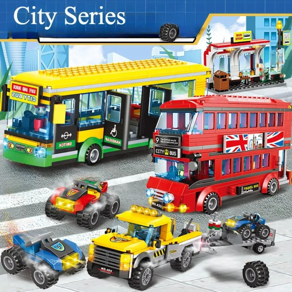 City London Bus Station Building Blocks Double Deckers Travel Bus Station City Single Decker Express