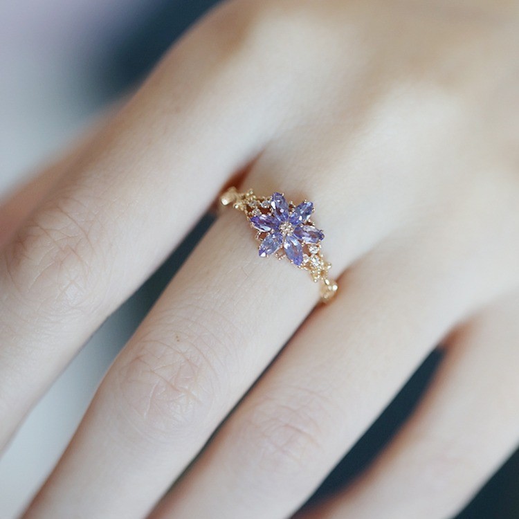 สร้อยคอแหวนปรับได้เปิดเกล็ดหิมะคริสต์มาสหวาน S2CA