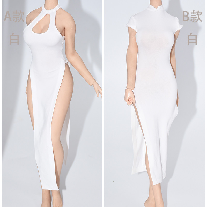 [ไม่ได้ย้อม] 1/6 tbleague phicen Ice Silk Long Cheongsam High-Fork Cheongsam JO Lan ใส่ได้