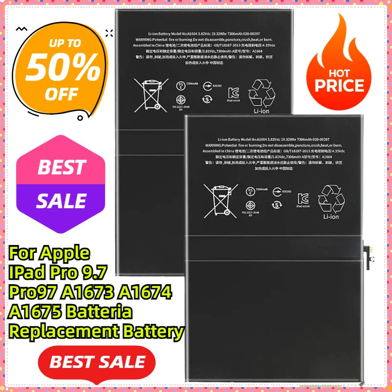สําหรับ Apple IPad Pro 9.7 Pro97 A1673 A1674 A1675 Batteria เปลี่ยนแบตเตอรี่