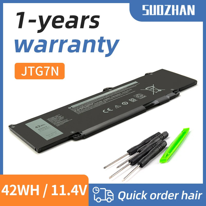 SUOZHAN แบตเตอรี่แล็ปท็อปใหม่สําหรับ DELL JTG7N 7RDGP 11.4V 3500mAh 42Wh