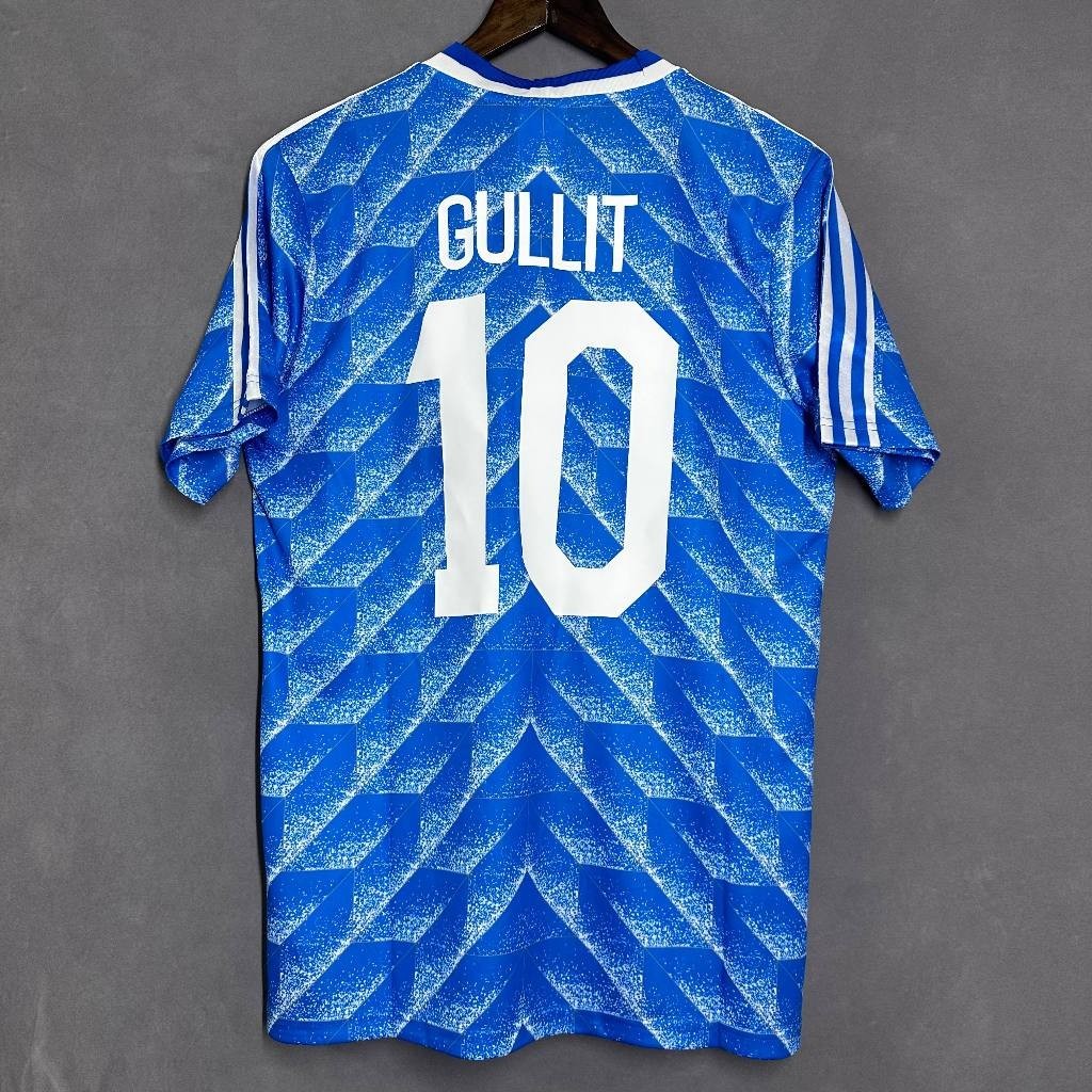 1988เสื้อคุณภาพสูงเนเธอร์แลนด์หนีGULLIT VAN BASTENคลาสสิกวินเทจไทยรุ่นRetroหลวมBreathableilateเสื้อย