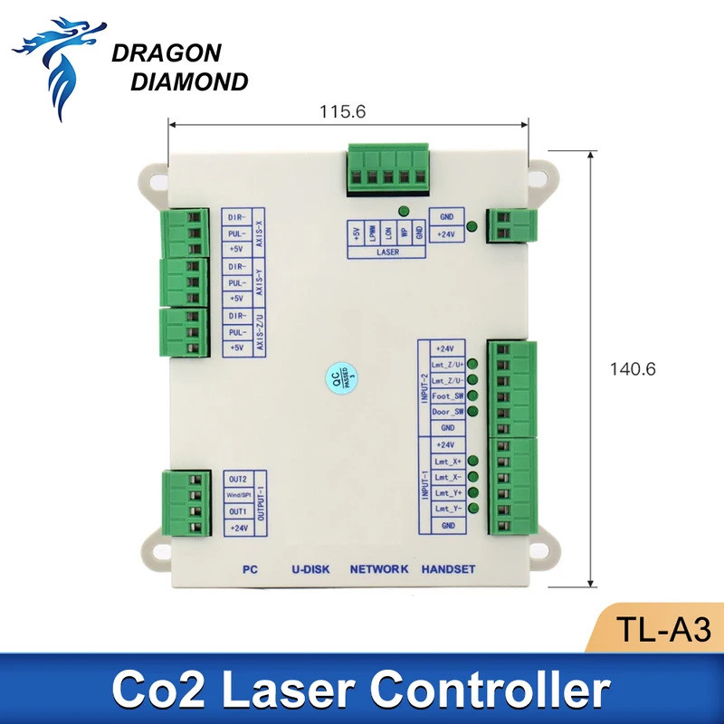 ประสิทธิภาพสูง Original Laser Controller ระบบ TL-A3 TL-A4 TL-A1 สําหรับ Co2 เลเซอร์แกะสลักเครื่องตัด