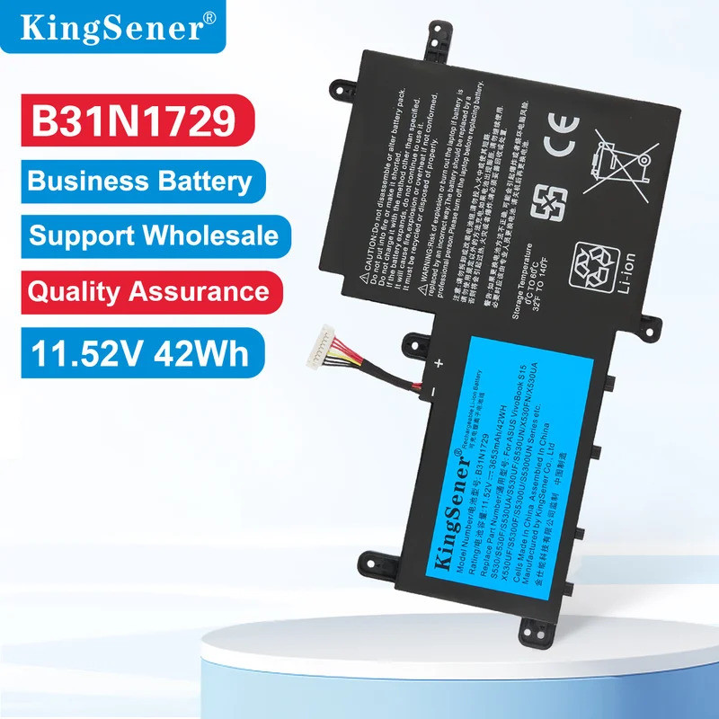 KingSener B31N1729 แบตเตอรี่แล็ปท็อปสําหรับ ASUS VivoBook S15 S530 S530F S530FA S530FN S530UA S530UF