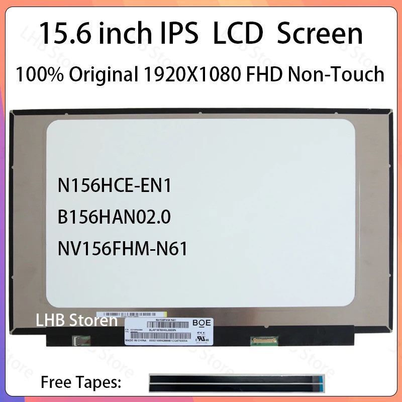 15.6 "แล็ปท็อปหน้าจอ LCD B156HAN02.0 NV156FHM-N61 N156HCE-EN1 จอแสดงผล Matrix แผงเปลี่ยน 1920x1080 e