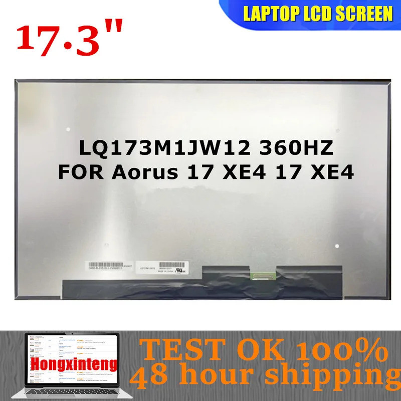 LQ173M1JW12 Original 17.3INCH Matrix หน้าจอ LCD สําหรับ Aorus 17 XE4 17 XE4 แล็ปท็อปหน้าจอ LCD FHD 1