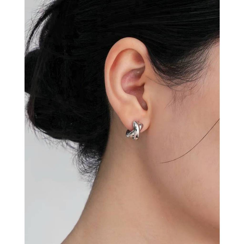 LULU Comei 925needle (ML-087) ต่างหู ก้านเงิน(S925)
