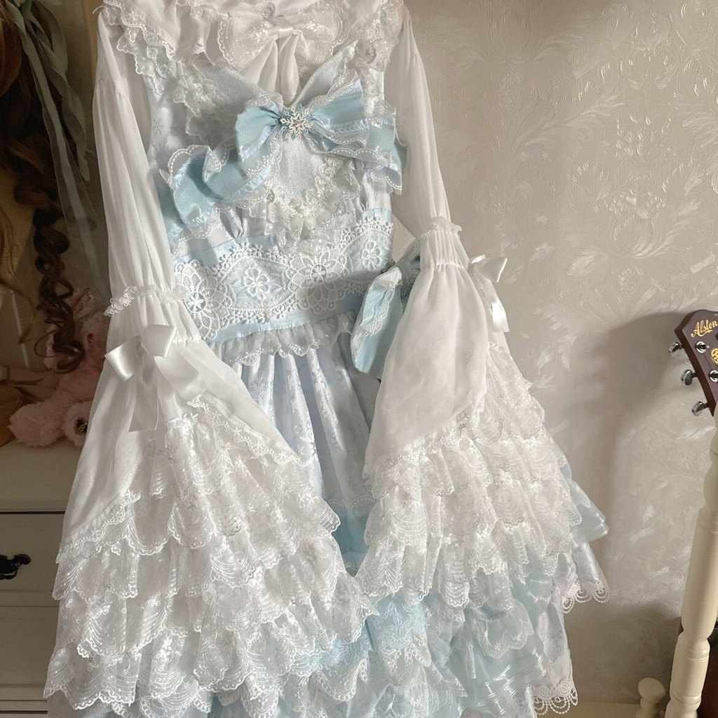 Huameng Yuan Lolita Lolita Ji Sleeve เสื้อชีฟองชุดโลลิต้าพร้อมเสื้อกุทัณฑ์ cla Series เสื้อ