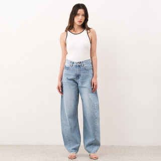 MOM JEANS – Frankie Barrel Jeans Celana Jeans Barrel Cut Wanita