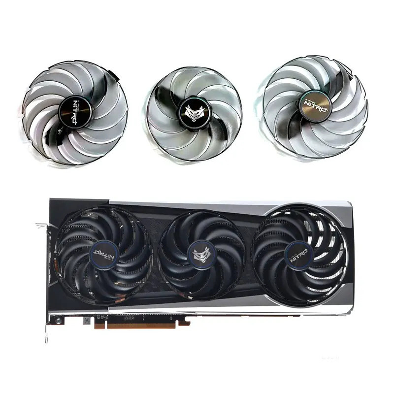 * พัดลมระบายความร้อน LED ใหม่ FDC10U12D9-C FDC10H12D9-C เหมาะสําหรับ Sapphire NITRO + AMD Radeon RX 