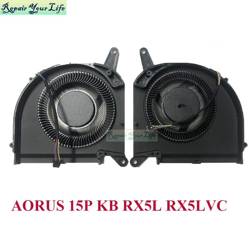 * พัดลมแล็ปท็อป Cooling สําหรับ GIGABYTE AORUS 15 G 15g 15P XC/KB RX5L RX5LVC CPU GPU โน้ตบุ๊ค PC Co