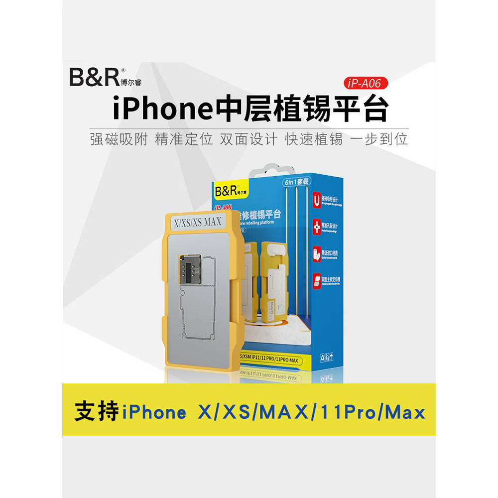 Borre ตาข่ายเหล็กชั้นกลางดีบุกโต๊ะปลูก iPhone X XS MAX 11Pro Max Apple เมนบอร์ดดีบุกบอร์ดปลูก