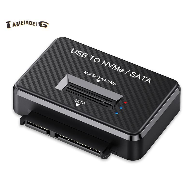 [คุณภาพ T]M.2 Solid State Drive Reader NVMe/SATA 2-In-1 External Dock SSD Card Reader M.2 Drive Encl