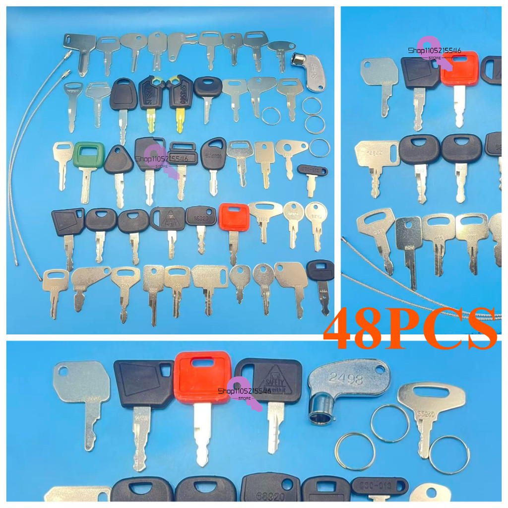 48pcs Excavator ก่อสร้างเครื่องจักรจุดระเบิดเปลี่ยนชุดกุญแจสําหรับ 459A D250 1466 455 88353 430 2495
