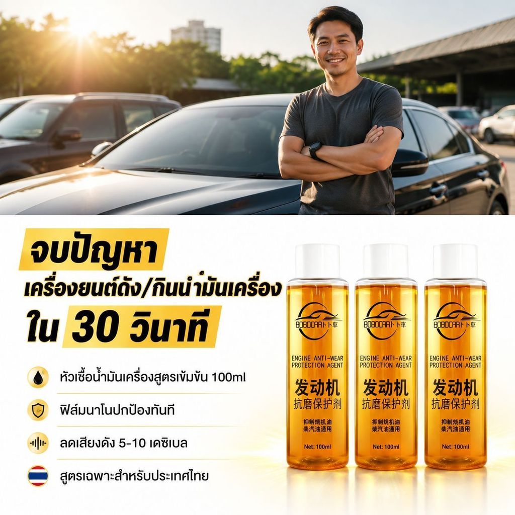 🔥ยกระดับสมรรถนะเครื่องยนต์🔥สารป้องกันการสึกหรอของยานพาหนะ/สารบำรุงรักษารถยนต์ ป้องกันสนิม ลดเสียงรบกวน เพิ่มพลัง