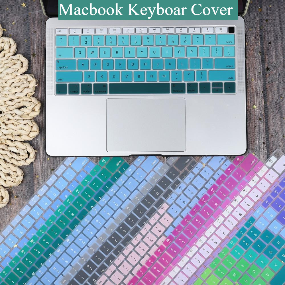 ฝาครอบแป้นพิมพ์ซิลิโคนสําหรับ Macbook Pro Air NEO M1 M2 M3 M4 M5 2026 แป้นพิมพ์สีสันสดใสฟิล์ม