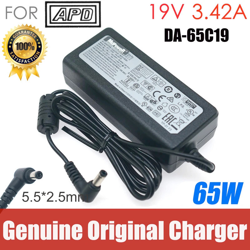 ของแท้ APD Asian Power อุปกรณ์ DA-65C19 แหล่งจ่ายไฟอะแดปเตอร์ AC 19V 3.42A 5.5*2.5 มม.65W สําหรับ MS