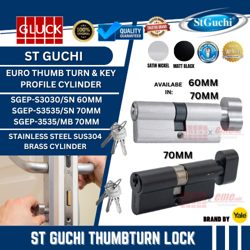 SGEP-3030/SN SGEP-S355/SN 60MM/ 70MM ST GUCHI THUMTURN&KEY PROFILE CYLINDER S3030/SN S355/SN