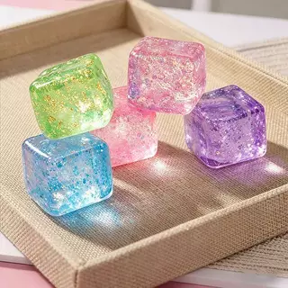 [BRN] ช้า Rebound Maltose Cube บีบของเล่น Ice Cube รูป Anti Stress Dpression ของเล่นสําหรับ Home School ใช้ TH