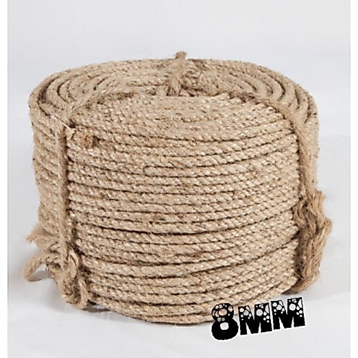 8mm x 10m 04MB1006 เชือกมะนิลา เชือกแมว สีธรรมชาติ ขนาด 8 มิล ความยาว 10 เมตร ราคา 150 บาท