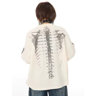 SUIKONE ซุยโคเนะ ใหม่เสื้อยืดแขนยาวดีไซน์แบรนด์อินเทรนด์สไตล์อเมริกันคุณภาพสูง ไม่จํากัดเพศ