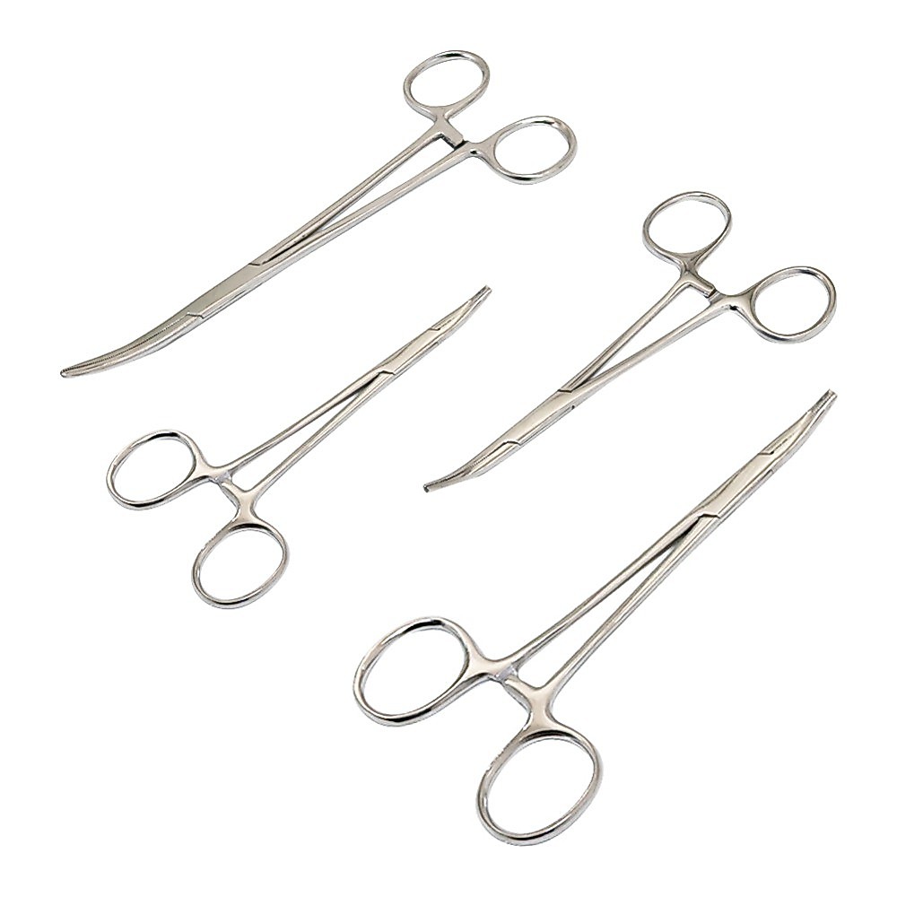 สแตนเลสคีมหลอดเลือดคีมผ่าตัดคีม Hemostatic ล็อคคีม