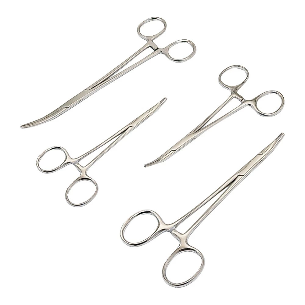สแตนเลสคีมหลอดเลือดคีมผ่าตัดคีม Hemostatic ล็อคคีม